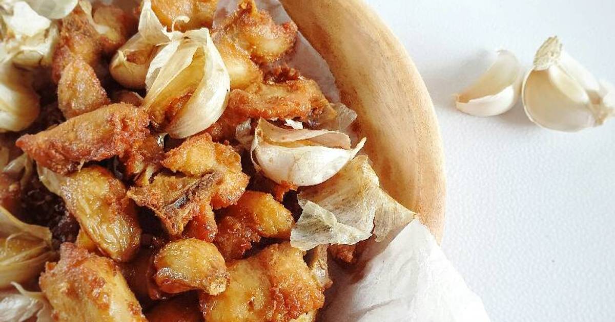 Hidangan lazat dengan bawang putih